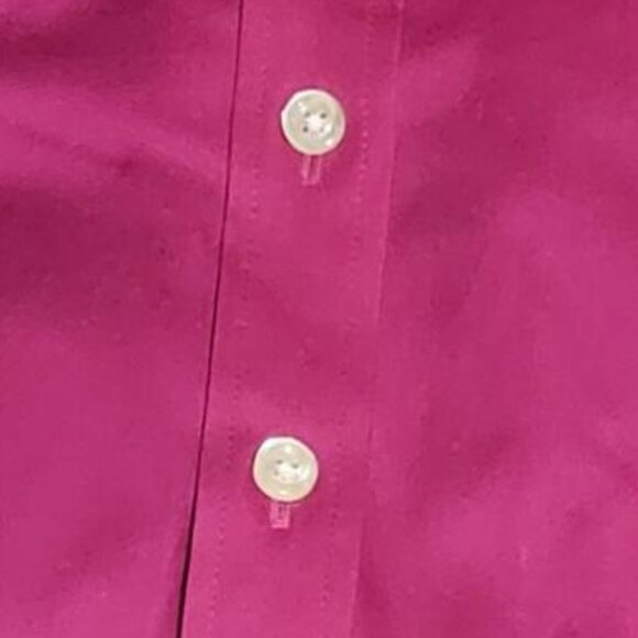 "LAND'S  END" WOMEN PINPOINT OXFORD FUSHCIA SHIRT - SIZE 8 - [NWOT] - Picture 9 of 9